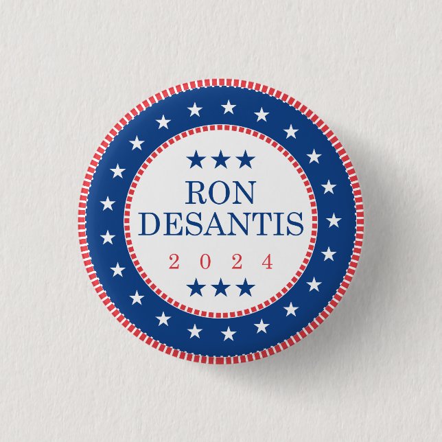 Badge Rond 2,50 Cm Ron DeSantis 2024 (Devant)