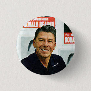Badge Rond 2,50 Cm Ronald Reagan