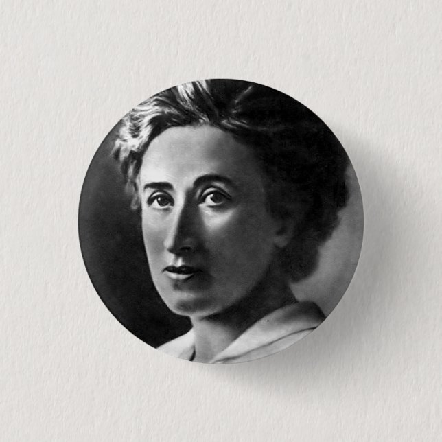 Badge Rond 2,50 Cm Rosa Luxembourg Pin (Devant)