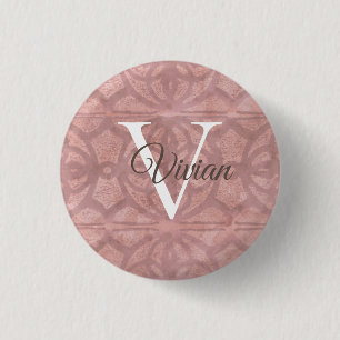 Badge Rond 2,50 Cm Rose