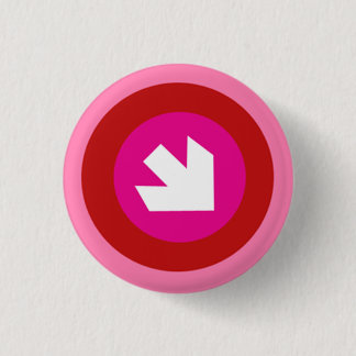 Badge Rond 2,50 Cm Rose avec la flèche
