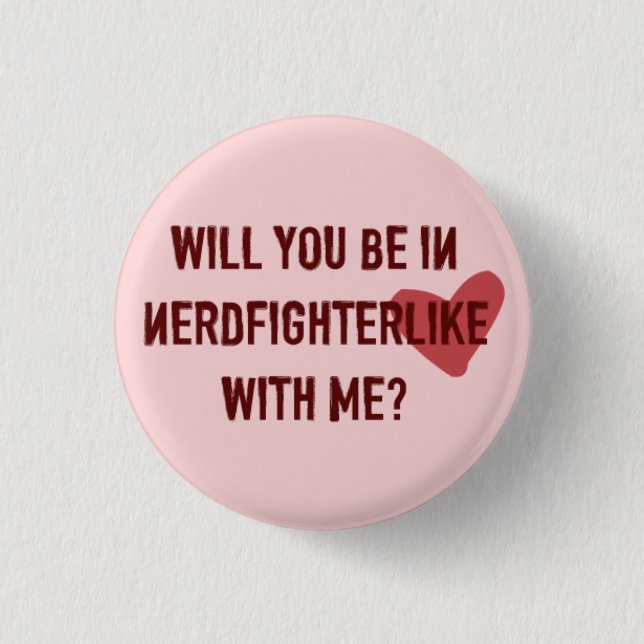 Badge Rond 2,50 Cm Rose de bouton de Nerdfighterlike (Devant)