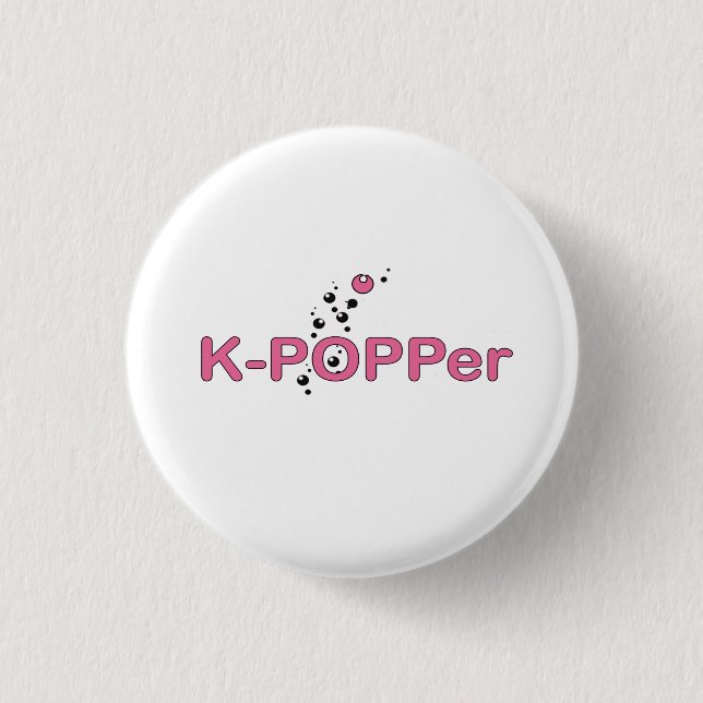 Badge Rond 2,50 Cm Rose de K-Bouton-pression (Devant)