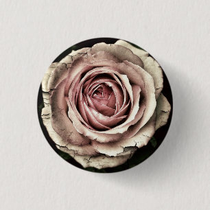 Badge Rond 2,50 Cm Rose en détresse - Bouton