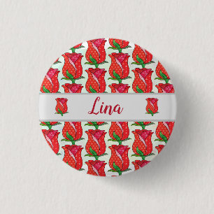 Badge Rond 2,50 Cm Rose modèle 