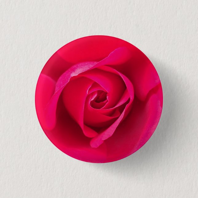 Badge Rond 2,50 Cm Rose rouge romantique v2 (Devant)