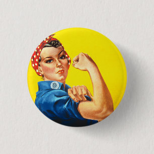 Badge Rond 2,50 Cm Rosie la riveteuse