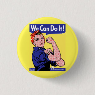 Badge Rond 2,50 Cm Rosie le Riveter Rencontre Roy Lichtenstein Pop Ar