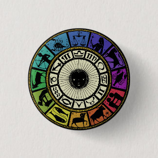 Badge Rond 2,50 Cm Roue vintage Zodiac