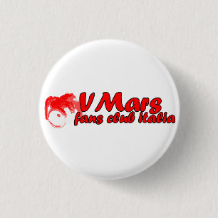 Badge Rond 2,50 Cm Rouge de bouton de VMars