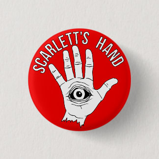 Badge Rond 2,50 Cm Rouge rond de bouton de la main de Scarlett