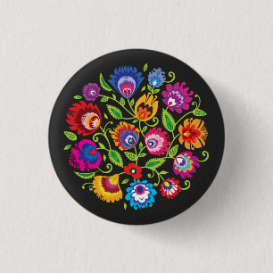 Badge Rond 2,50 Cm Round Polish folklore composition