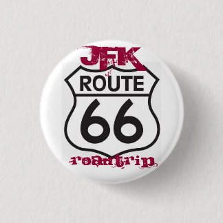 Badge Rond 2,50 Cm route66, promenade en voiture, JFK