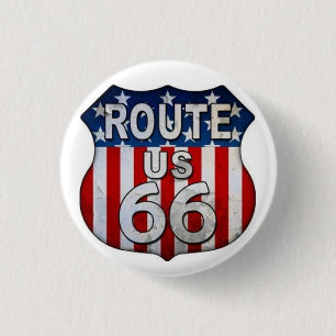 BADGE ROND 2,50 CM *ROUTE LÉGENDAIRE 66 BADGE/BOUTON*