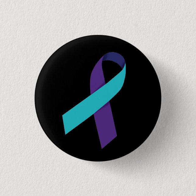 Badge Rond 2,50 Cm Ruban de prévention du suicide (Devant)