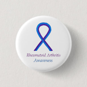 Badge Rond 2,50 Cm Ruban de sensibilisation à l'arthrite rhumatoïde