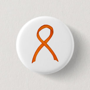 Badge Rond 2,50 Cm Ruban de sensibilisation à l'orange Pins d'art per