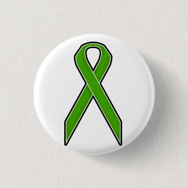 Badge Rond 2,50 Cm Ruban vert de conscience (Devant)
