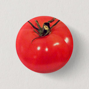 Badge Rond 2,50 Cm Ruby Red Tomate Fun