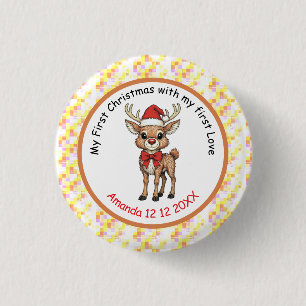Badge Rond 2,50 Cm Rudolph le nez rouge