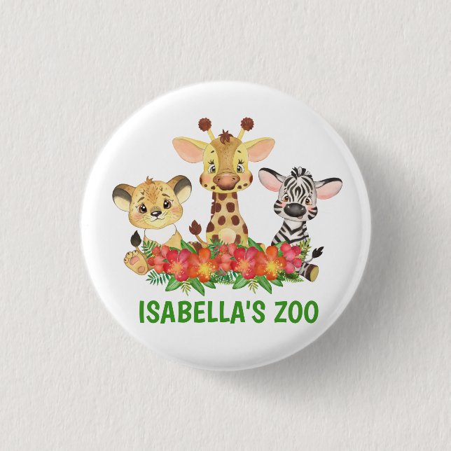Badge Rond 2,50 Cm Safari Jungle (Devant)