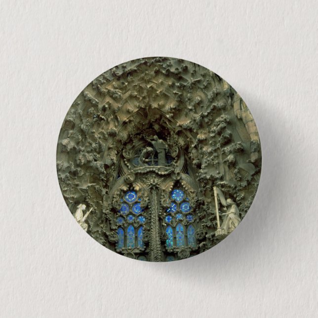 Badge Rond 2,50 Cm Sagrada Familia, Barcelone, Espagne (Devant)