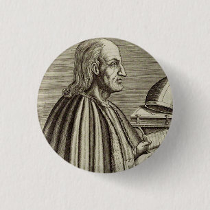 Badge Rond 2,50 Cm Saint Anselme de Cantorbéry Docteur de l'Église