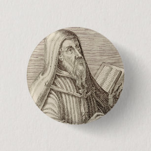 Badge Rond 2,50 Cm Saint Augustin d'Hippone Docteur de l'Église