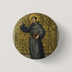Badge Rond 2,50 Cm Saint Bernardin de Sienne Art de style Renaissance