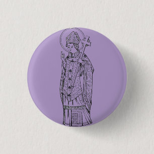 Badge Rond 2,50 Cm Saint Deiniol Abbé et Évêque