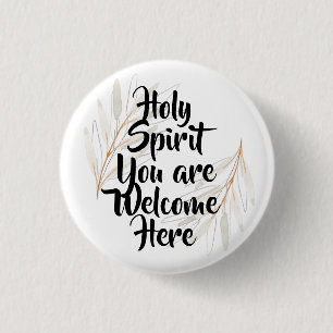Badge Rond 2,50 Cm Saint-Esprit vous êtes bienvenus ici