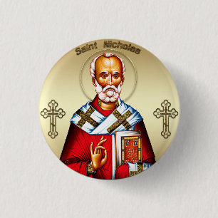 Badge Rond 2,50 Cm Saint Nicolas
