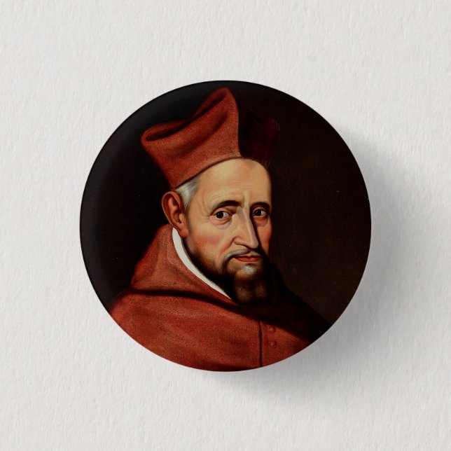 Badge Rond 2,50 Cm Saint Robert Bellarmin (Devant)