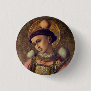 Badge Rond 2,50 Cm Saint Stephen (par Carlo Crivelli, 1476)