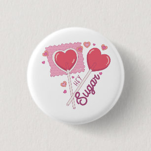 Badge Rond 2,50 Cm Saint-Valentin Hey Sugar