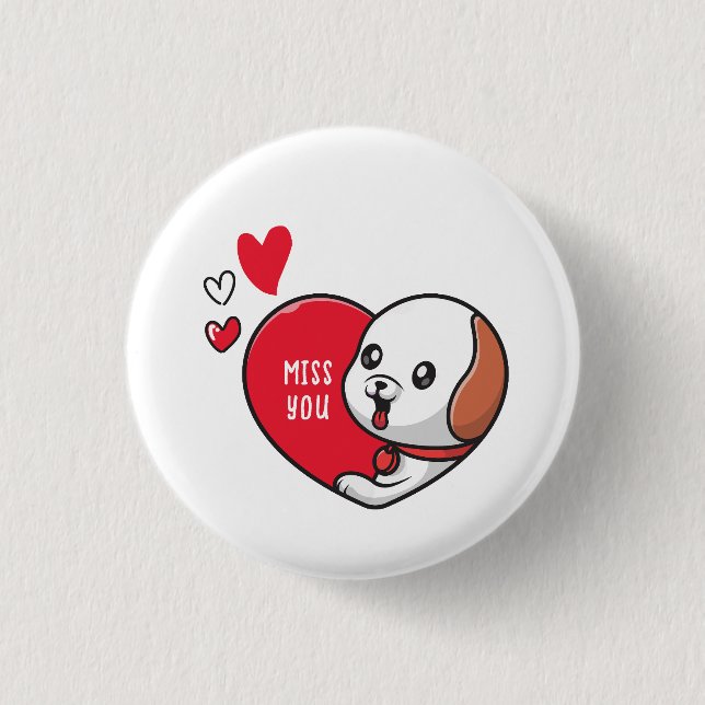 Badge Rond 2,50 Cm Saint Valentin, Mlle vous (Devant)