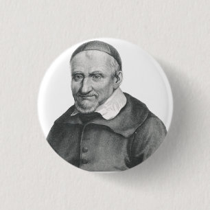 Badge Rond 2,50 Cm Saint Vincent de Paul Douce Miséricorde Art