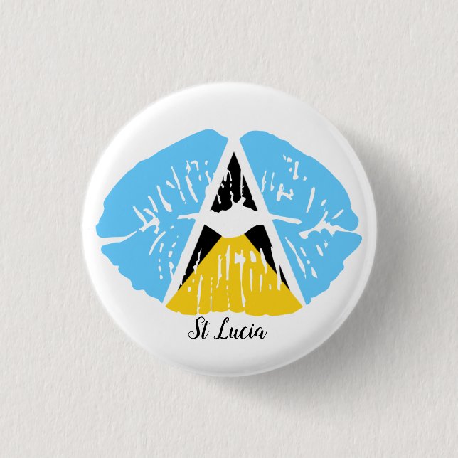 Badge Rond 2,50 Cm Sainte-Lucie (Devant)