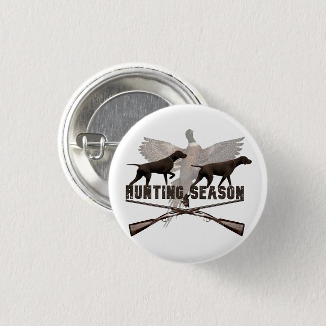 Badge Rond 2,50 Cm Saison de chasse (Devant & derrière)