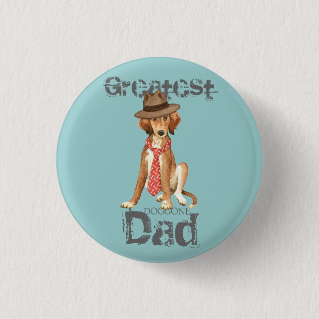 Badge Rond 2,50 Cm Saluki Papa (Devant)