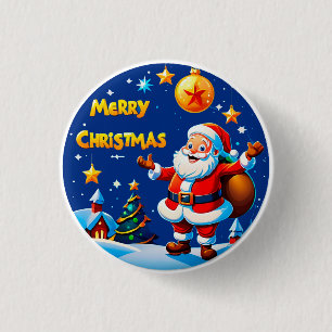 Badge Rond 2,50 Cm Salutation Joyeuse du Père Noël