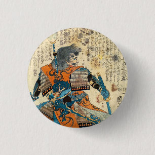 Badge Rond 2,50 Cm Samurai Orenji