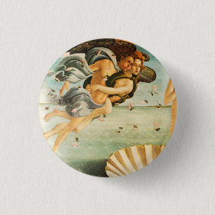 Badge Rond 2,50 Cm Sandro Botticelli Naissance de Vénus Zephyrus, Ch