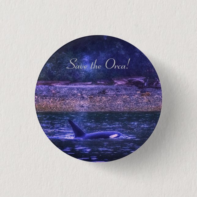 Badge Rond 2,50 Cm Sauvez le bouton d'orque (Devant)