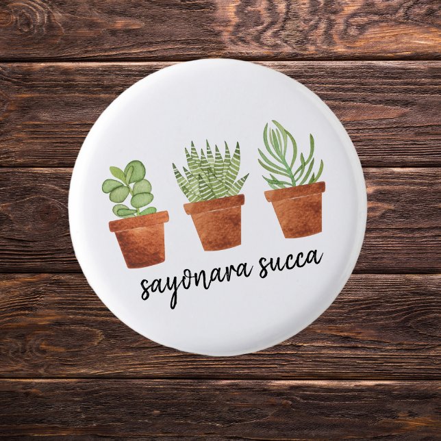 Badge Rond 2,50 Cm Sayonara Succa Succulent (Créateur téléchargé)