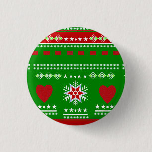 Badge Rond 2,50 Cm Scandinavien hiver