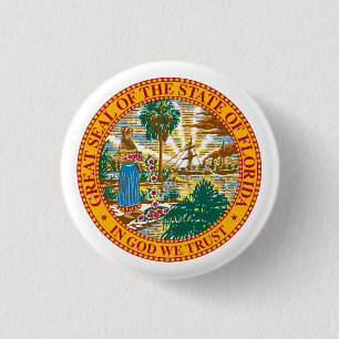 Badge Rond 2,50 Cm Sceau de Floride