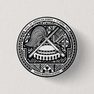 Badge Rond 2,50 Cm Sceau des Samoa américaines