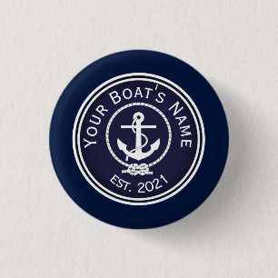 Badge Rond 2,50 Cm Sceau nautique Ancre