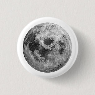 Badge Rond 2,50 Cm Science de l'astronomie spatiale de la Pleine lune